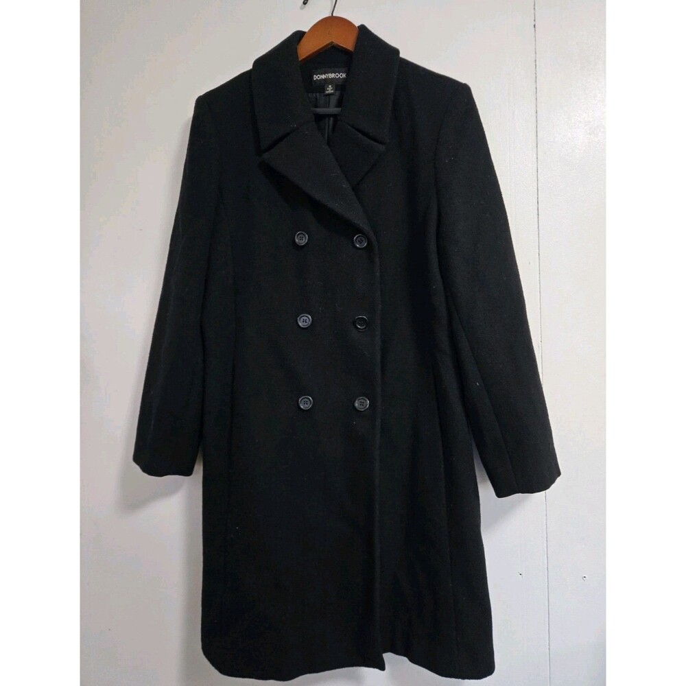 Vtg Donnybrook Coat Womens 10 Peacoat 100% Wool Long Quiet Luxury Old Money
